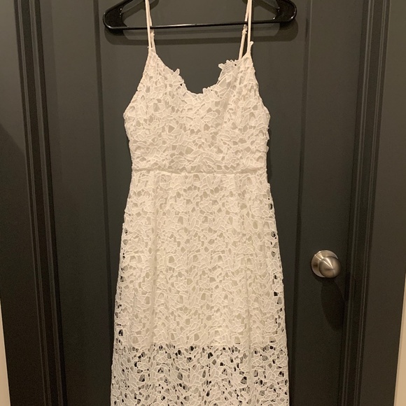 chinese dress ladies Floral Lace Midi Dress